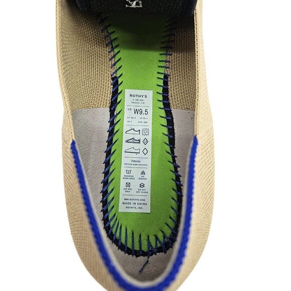 New Rothys The Petal Square Womens 9.5 Sand Soiree Flats - Picture 10 of 10